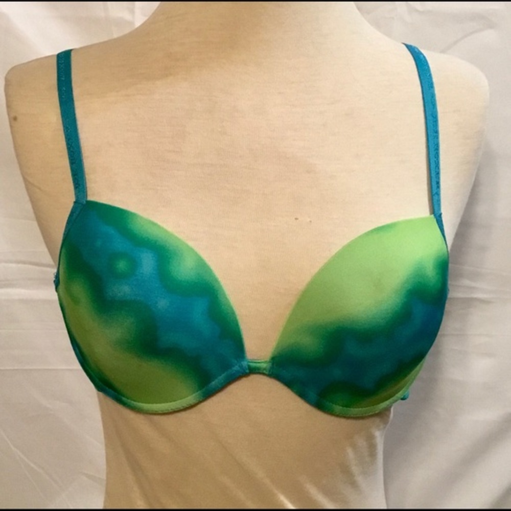 Joe Boxer Blue Green Tye Dye Bra 36B